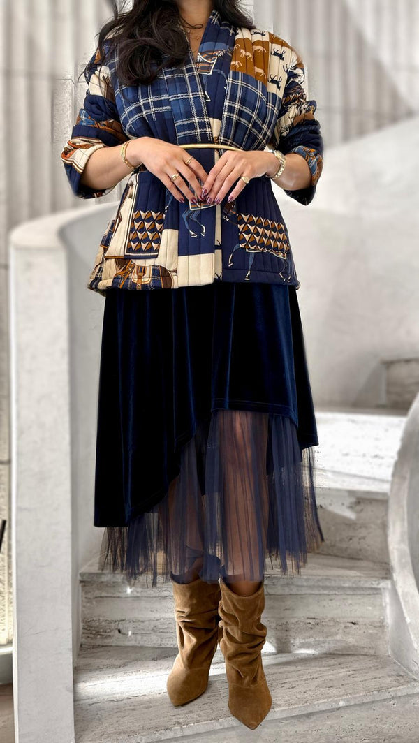 Q37516  Velvet Skirt تنورة مخملية