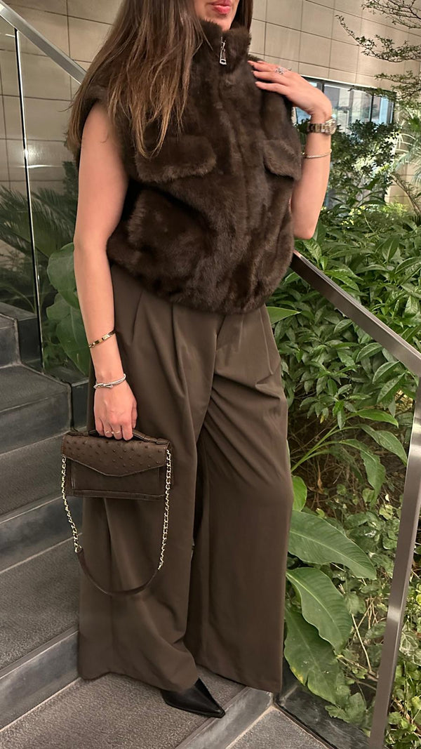 Gaby سترة من الفرو الصناعي