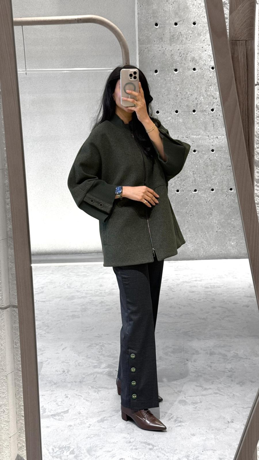 54-9018 Oversized Coat - Brown Loft