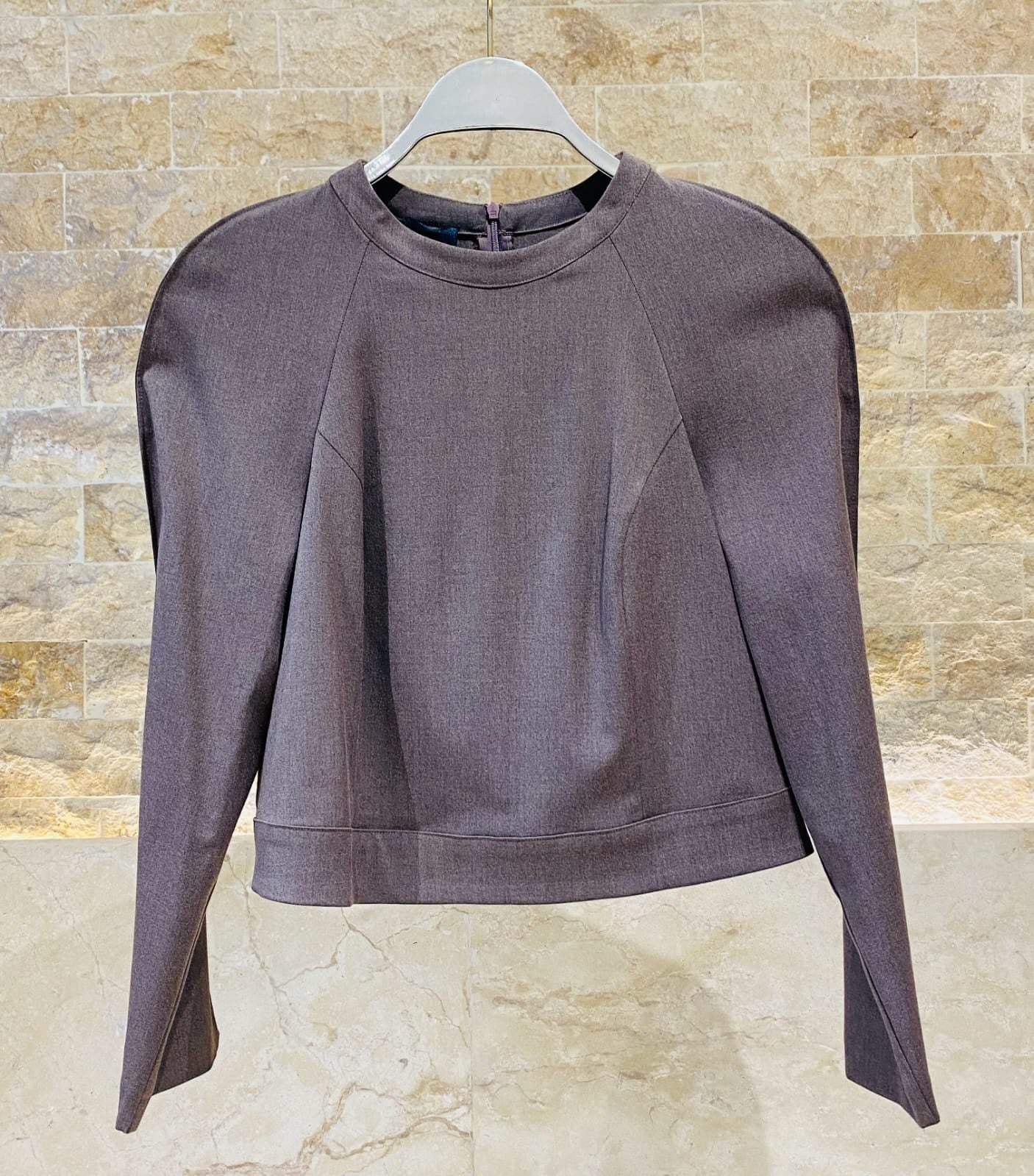 54-2124 Cropped Top - Brown Loft
