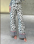 Leopard Print Satin Pants - 32472 - Brown Loft