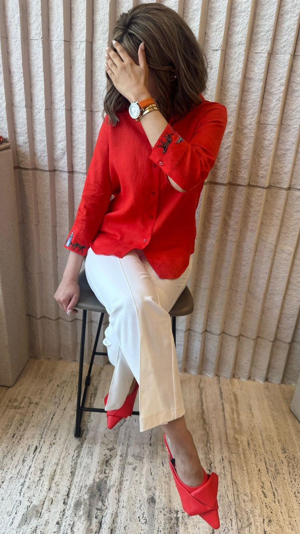 Elastic Waistband Stretch Knit Pants - 32545