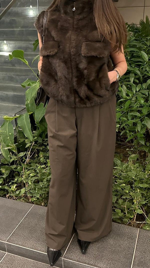 Gaby سترة من الفرو الصناعي