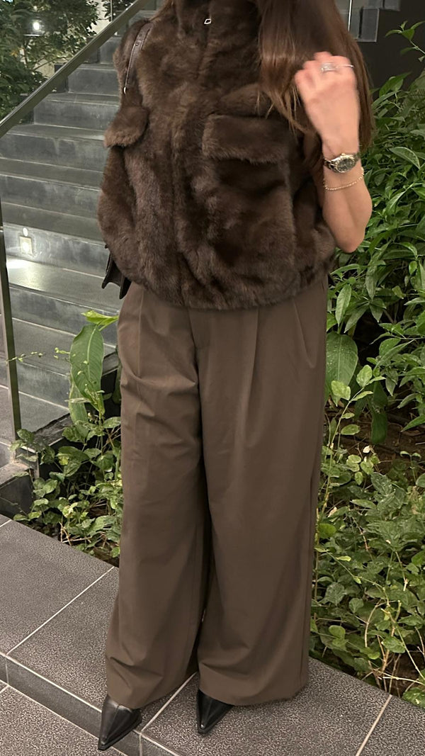 Gaby سترة من الفرو الصناعي