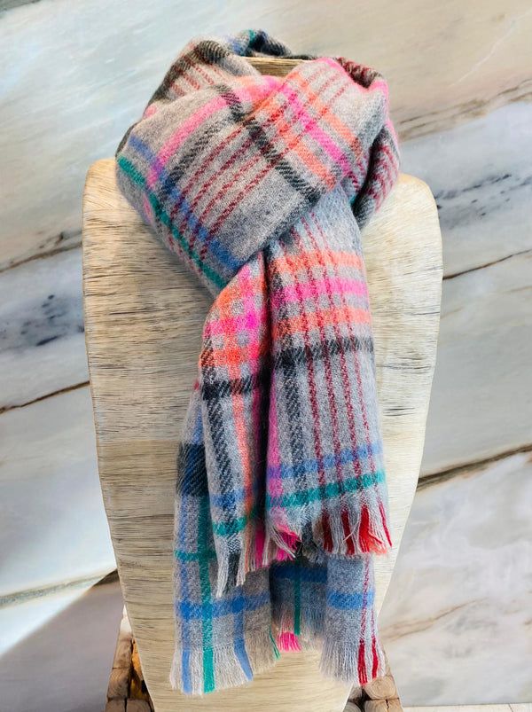 AM-SI2209  Multicolor Checkered Scarf متعدد الألوان وشاح متقلب