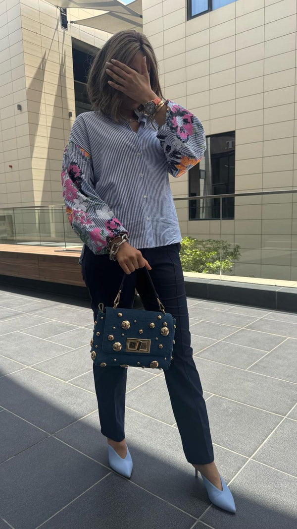 Striped Buttoned Shirt - 32578