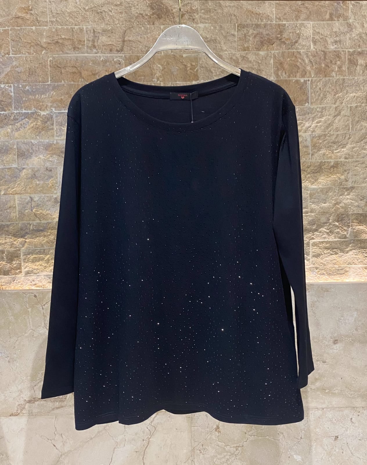 255239999 Embellished Oversized Top - Brown Loft