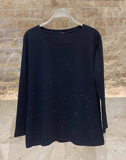 255239999 Embellished Oversized Top - Brown Loft