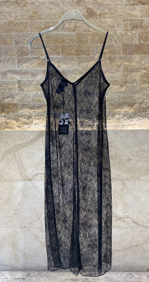 54-3318  Lace Dress فستان دانتيل بأشرطة