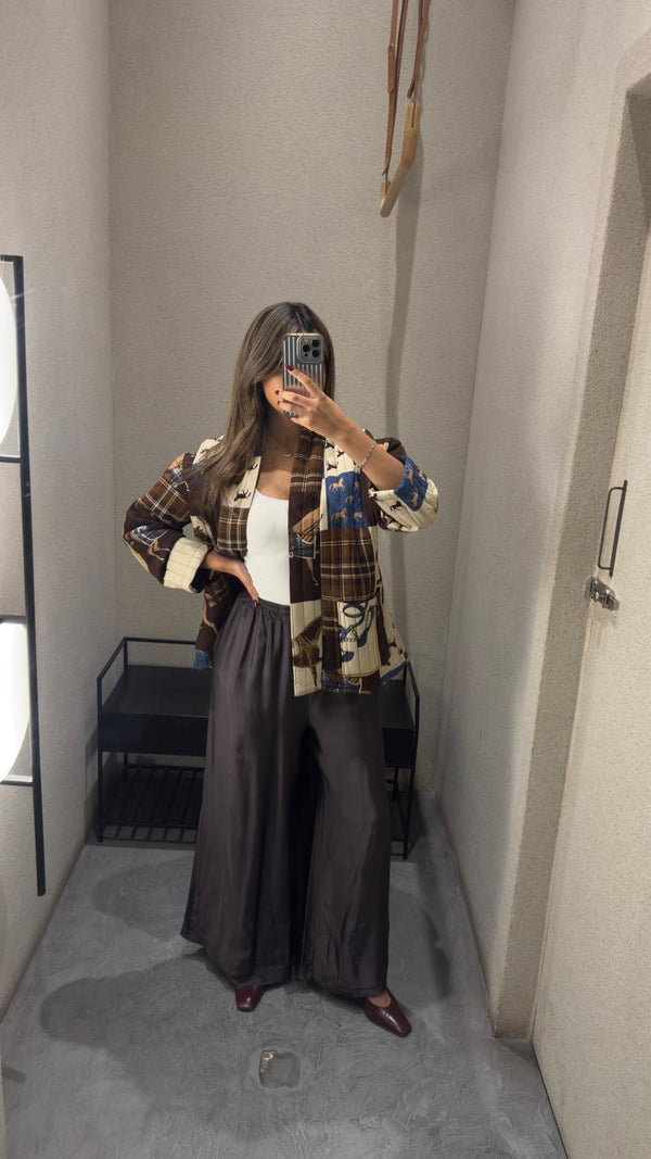 KD7280-17 Horse Print Jacket سترة طباعة الحصان