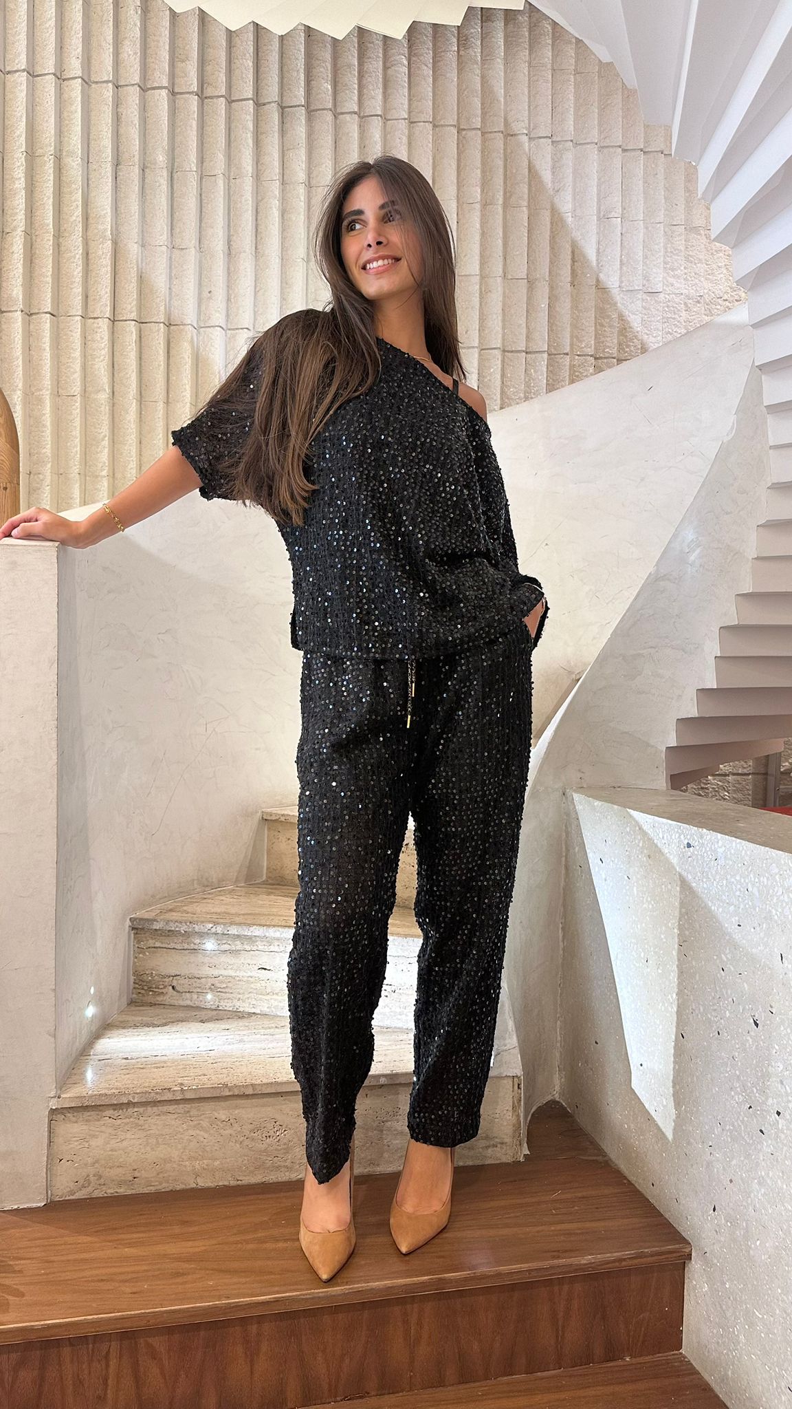 53-5116 Sequins Pants - Brown Loft