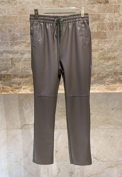 54-8081 Faux Leather Pants - Brown Loft