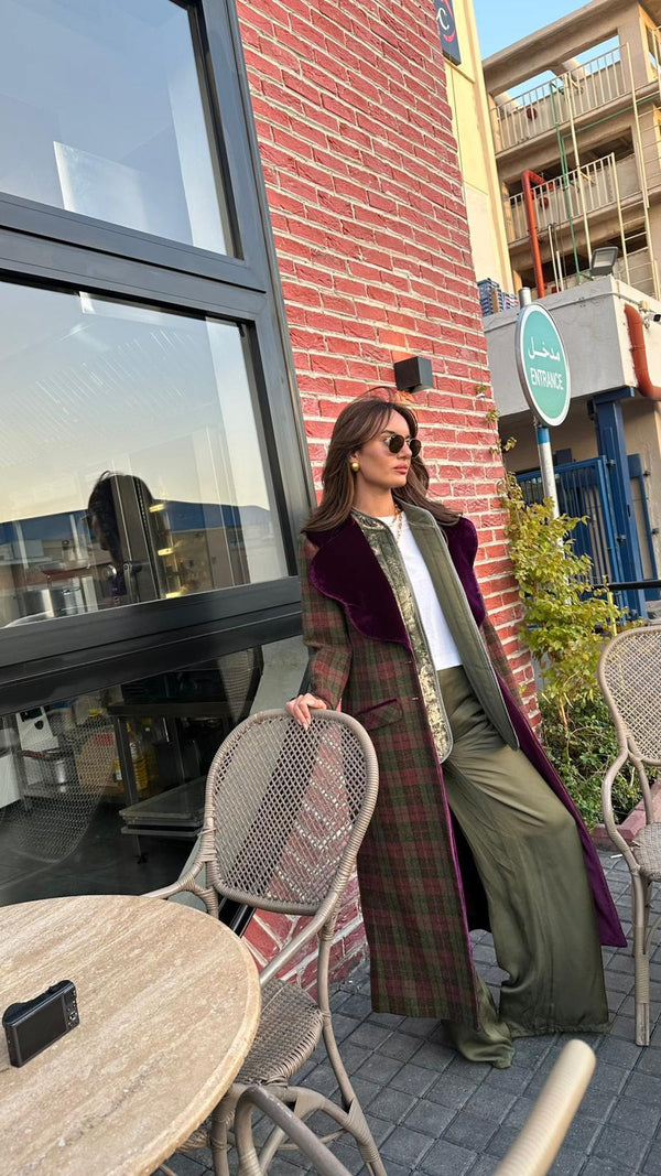 Harchesa معطف منقوش بياقة