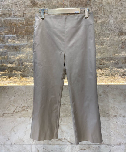 43-5127 Cropped Gabardine Wide Leg Pants - Brown Loft