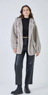 Selena - Faux Fur Hooded Coat - Brown Loft