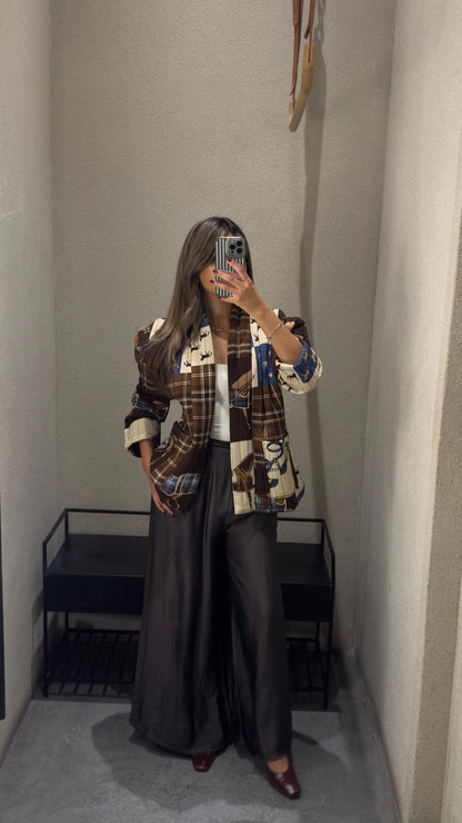Horse Print Quilted Jacket – KD7280-17