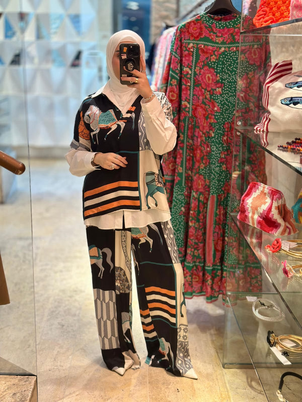 Florence Printed Satin Set