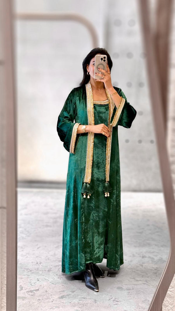 Velvet Pearl Set Dress and Cardigan