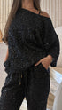 53-2167 Sequins Tops بلوزات مزينة بالترتر - Brown Loft