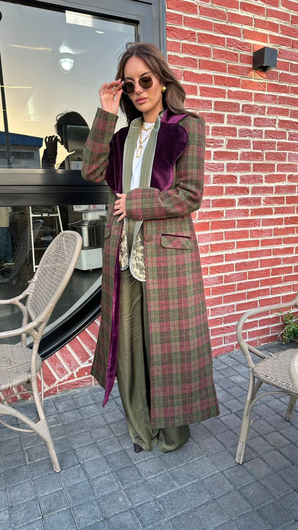 Harchesa معطف منقوش بياقة