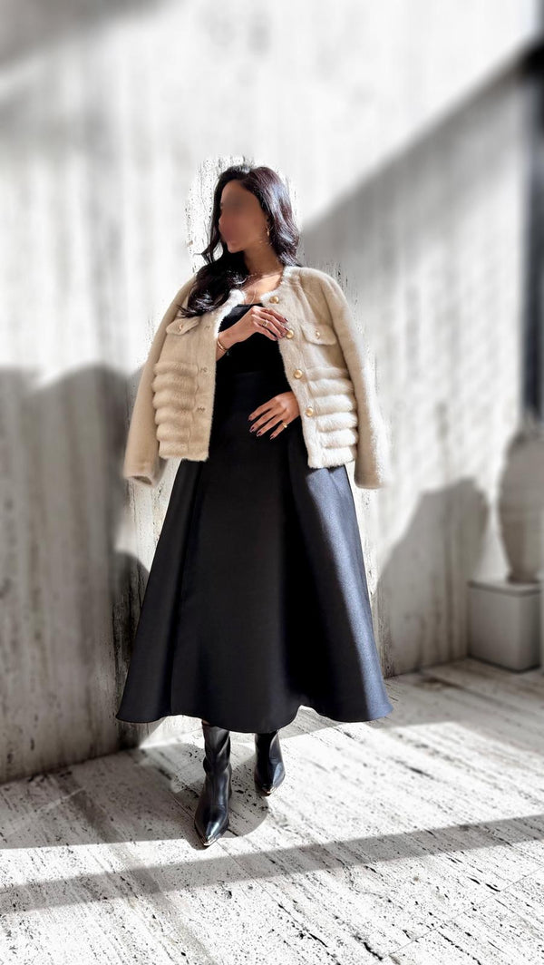 Falda 116407 High Waist Midi Skirt تنورة ميدي بخصر عالٍ