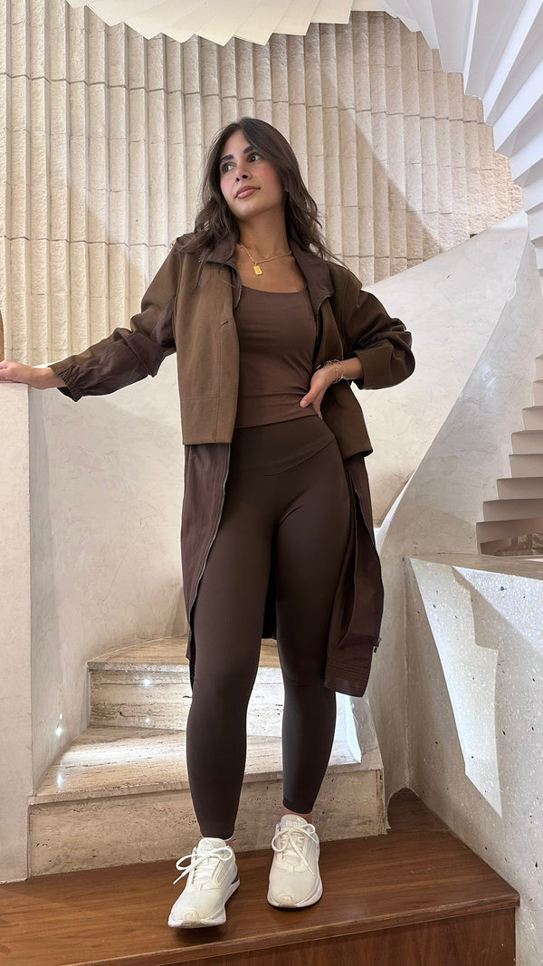 25AW-3079  Two Tone Dress فستان ذو لونين