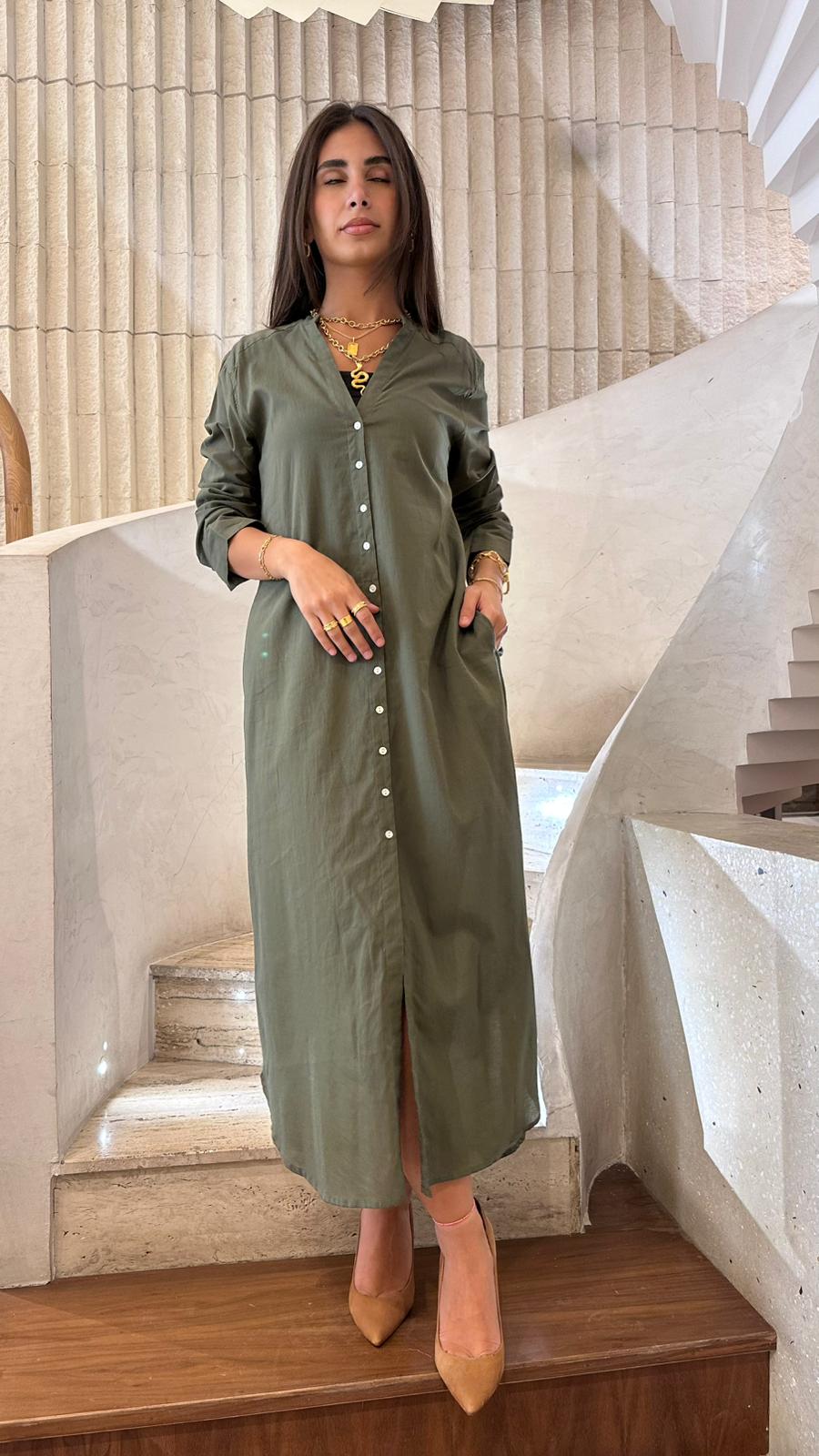 67075 Bright Blue Maxi Tunic Dress - Brown Loft
