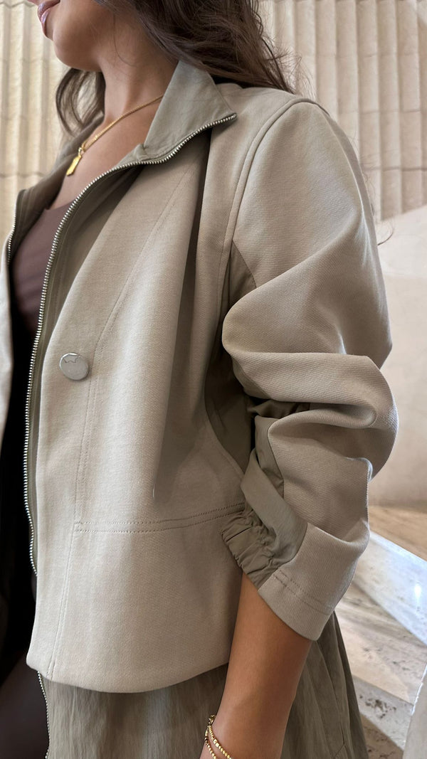 25AW-3079  Two Tone Dress فستان ذو لونين