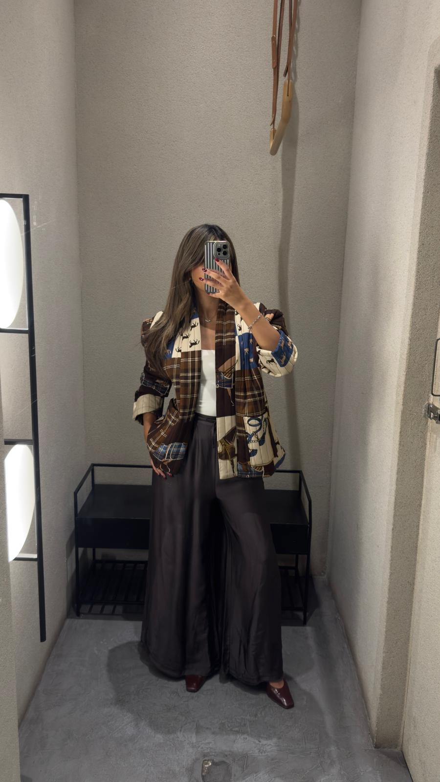 Horse Print Quilted Jacket – KD7280-17