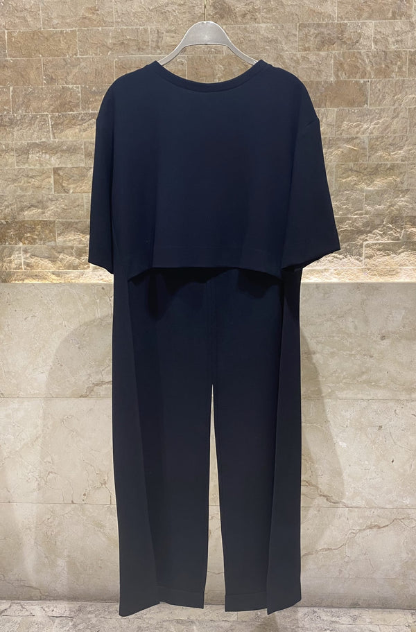 54-2041 Boat Neckline Long Back Top بلوزة طويلة الظهر بفتحة رقبة على شكل قارب