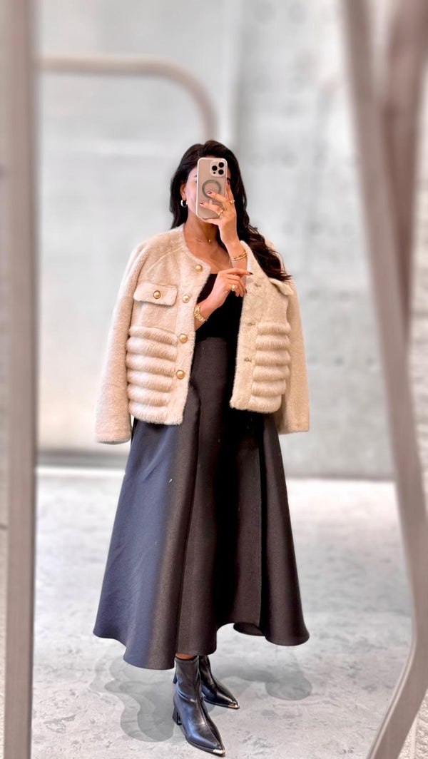 Falda 116407 High Waist Midi Skirt تنورة ميدي بخصر عالٍ