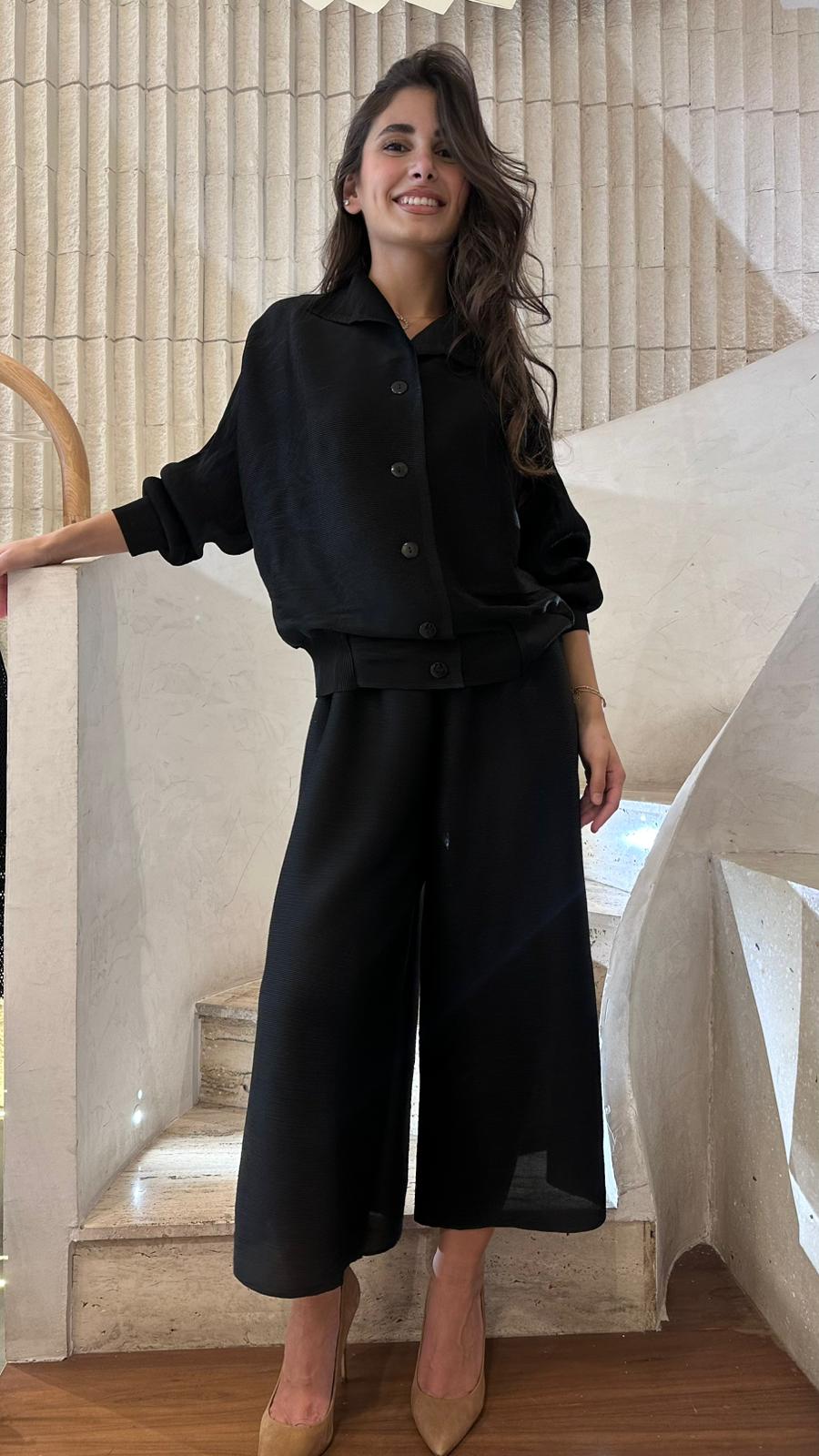Culottes Pant Wide Leg Plisse Pants - Brown Loft