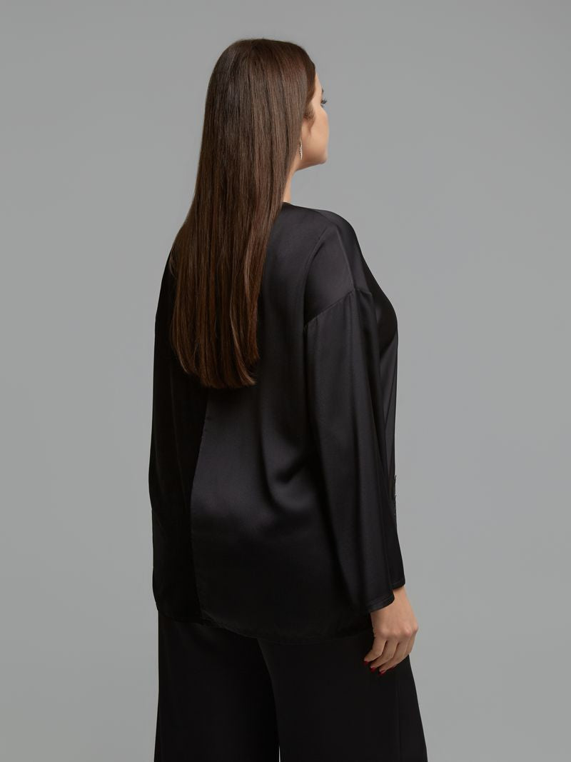 Velvet Top with Lace Detail 8601.1037