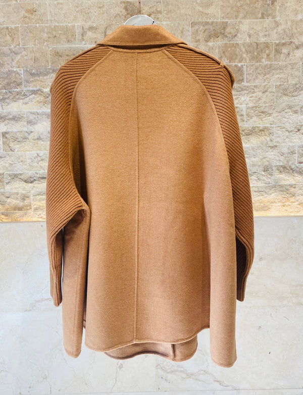 Venezia معطف من مزيج الصوف مزدوج الصدر