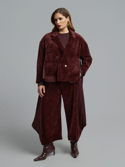 Velvet Blazer &amp; Wide-Leg Pants Set 8601.4012/2025