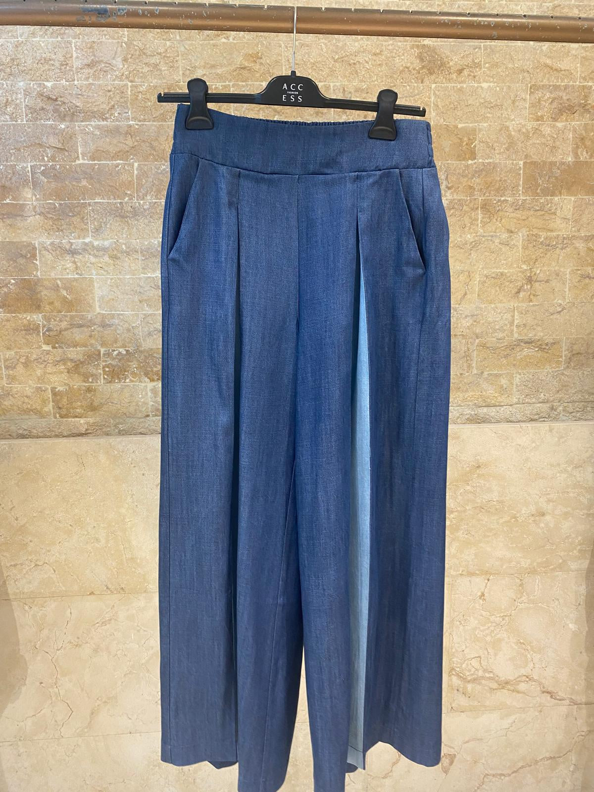 Tencel Denim Palazzo Trousers 33772