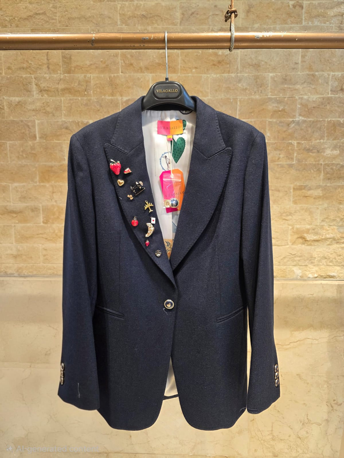 Navy Wool Jacket 33940