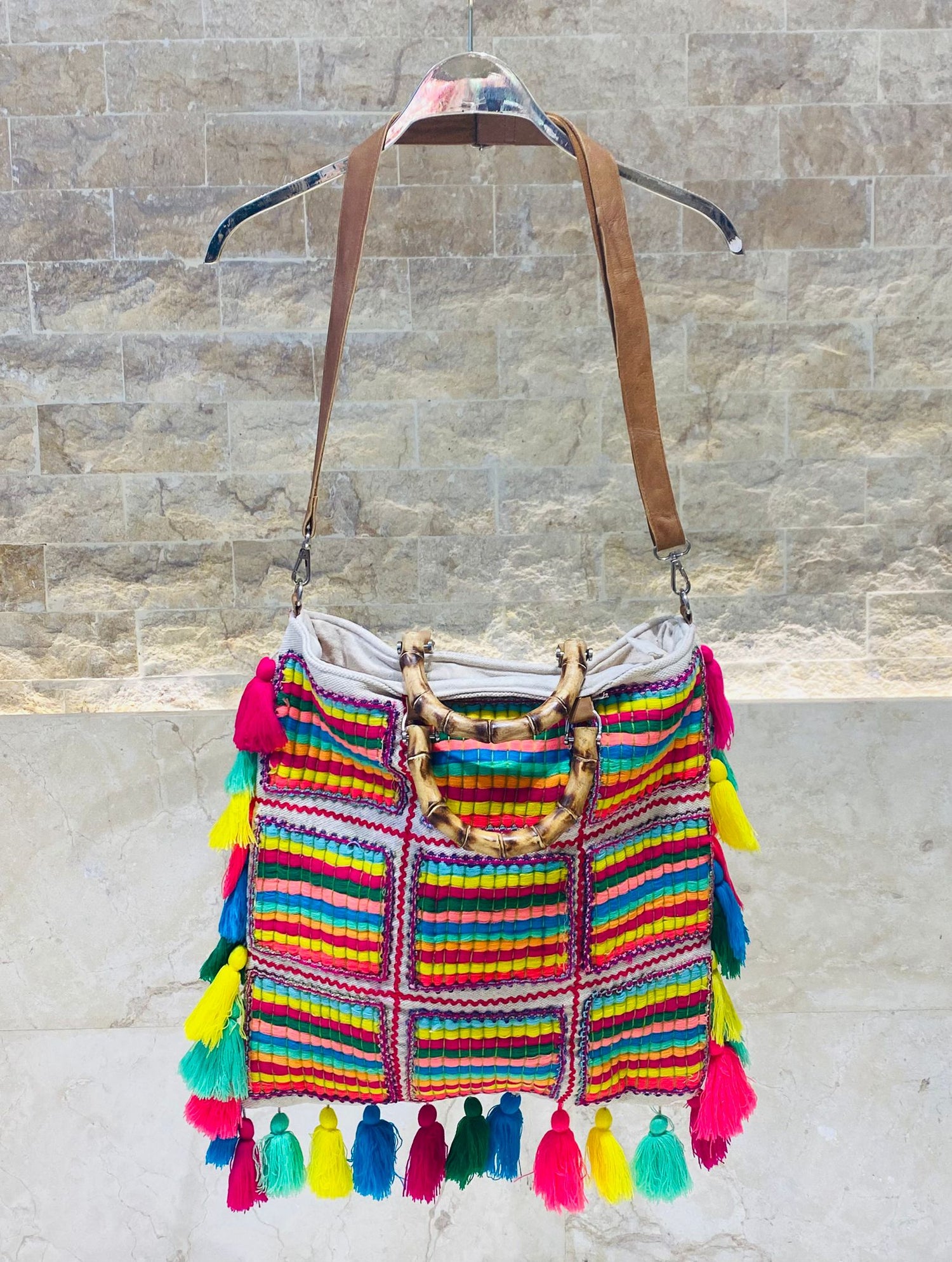 AM-BO003 Big Boho Handbag - Brown Loft