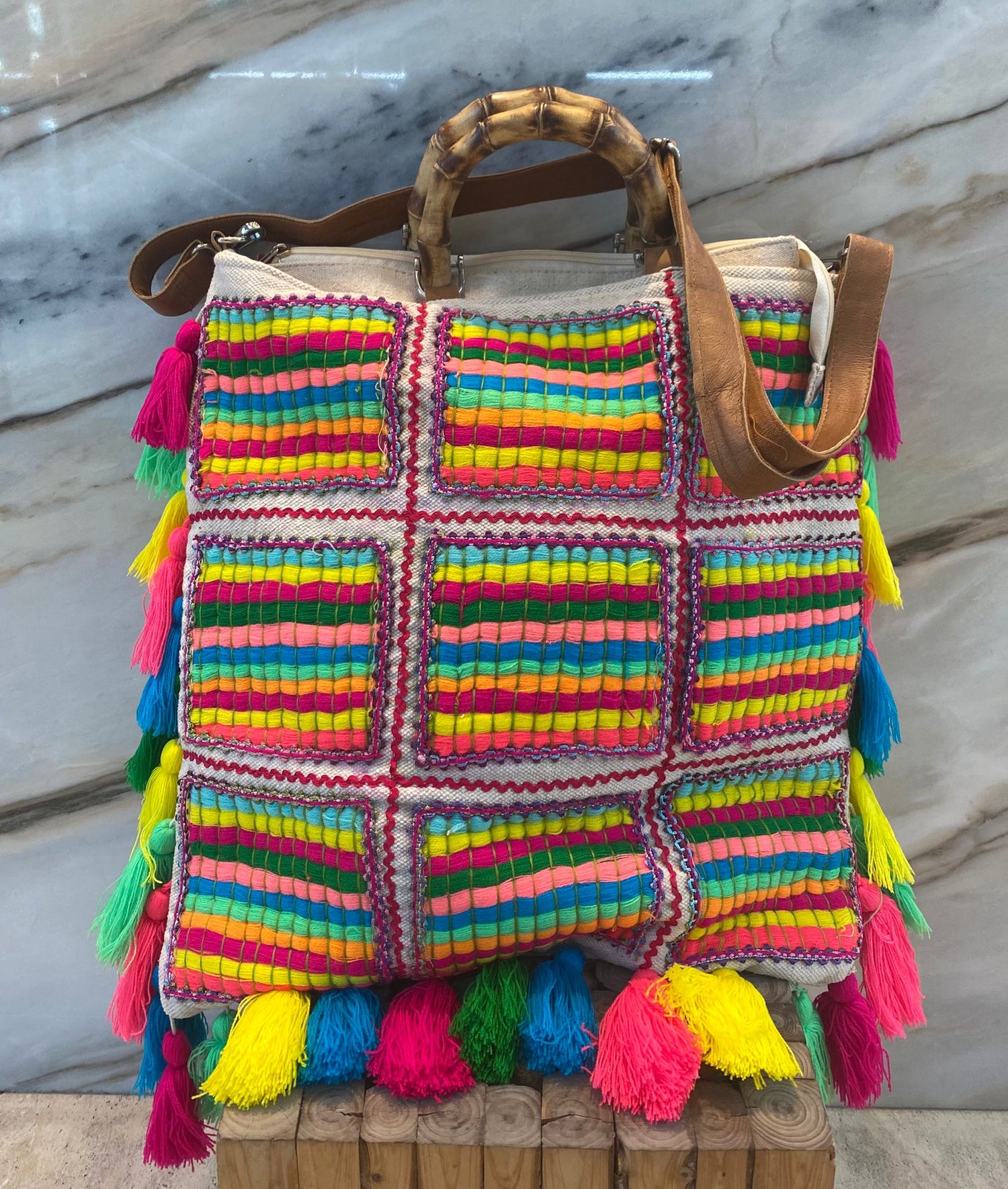 AM-BO003 Big Boho Handbag - Brown Loft