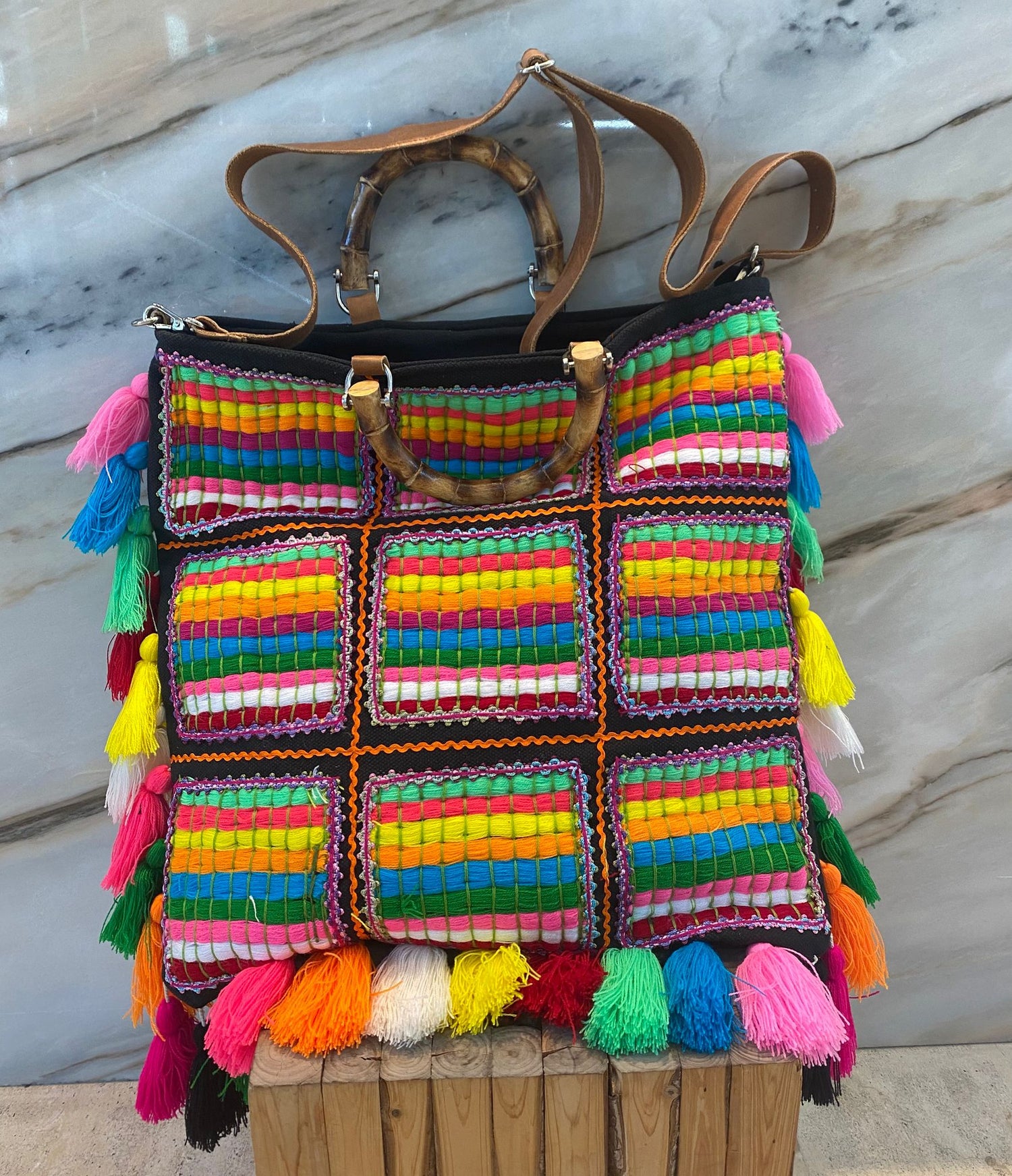 AM-BO003 Big Boho Handbag - Brown Loft