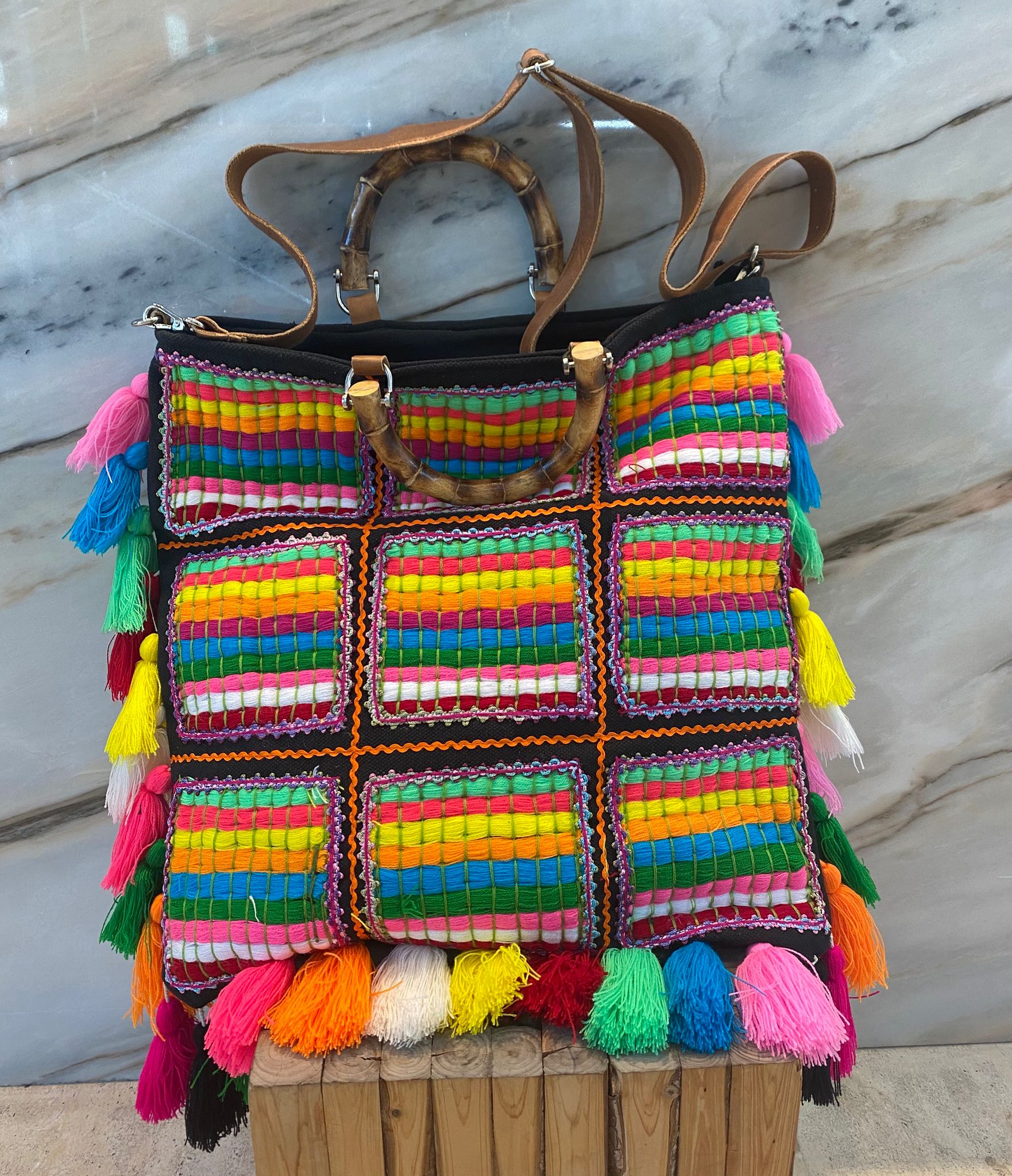 AM-BO003 Big Boho Handbag - Brown Loft