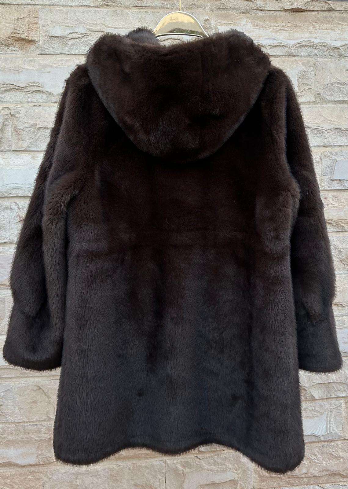 Lisa - Faux Fur Long Coat - Brown Loft