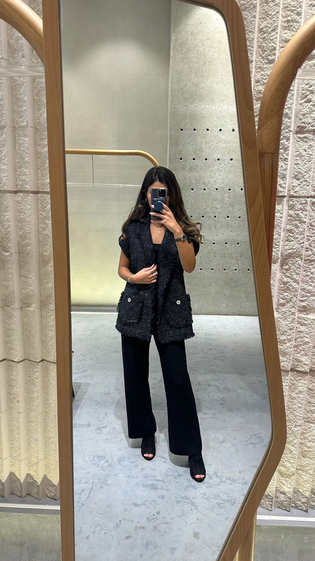 COBEC2002 Lurex Tweed Oversized Jacket