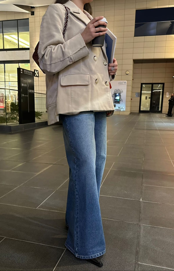 35427 Double Breasted Hybrid Jacket سترة هجينة مزدوجة الصدر