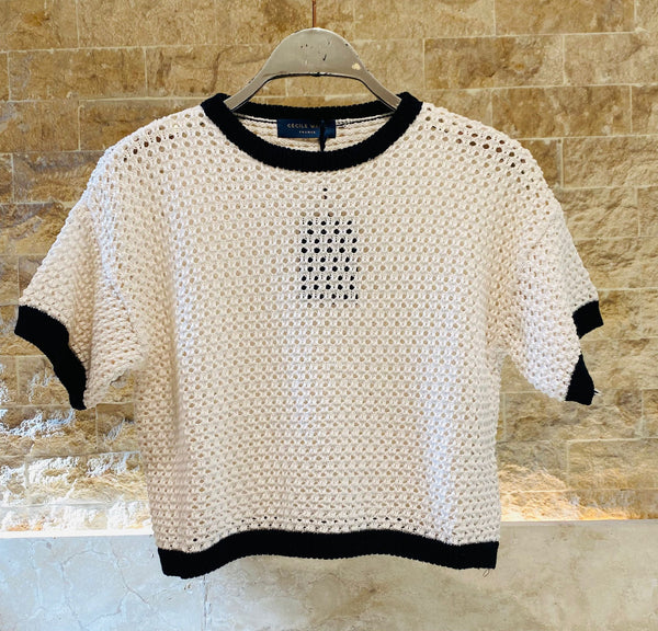 CA8439 Knitted Top بلوزة محبوكة
