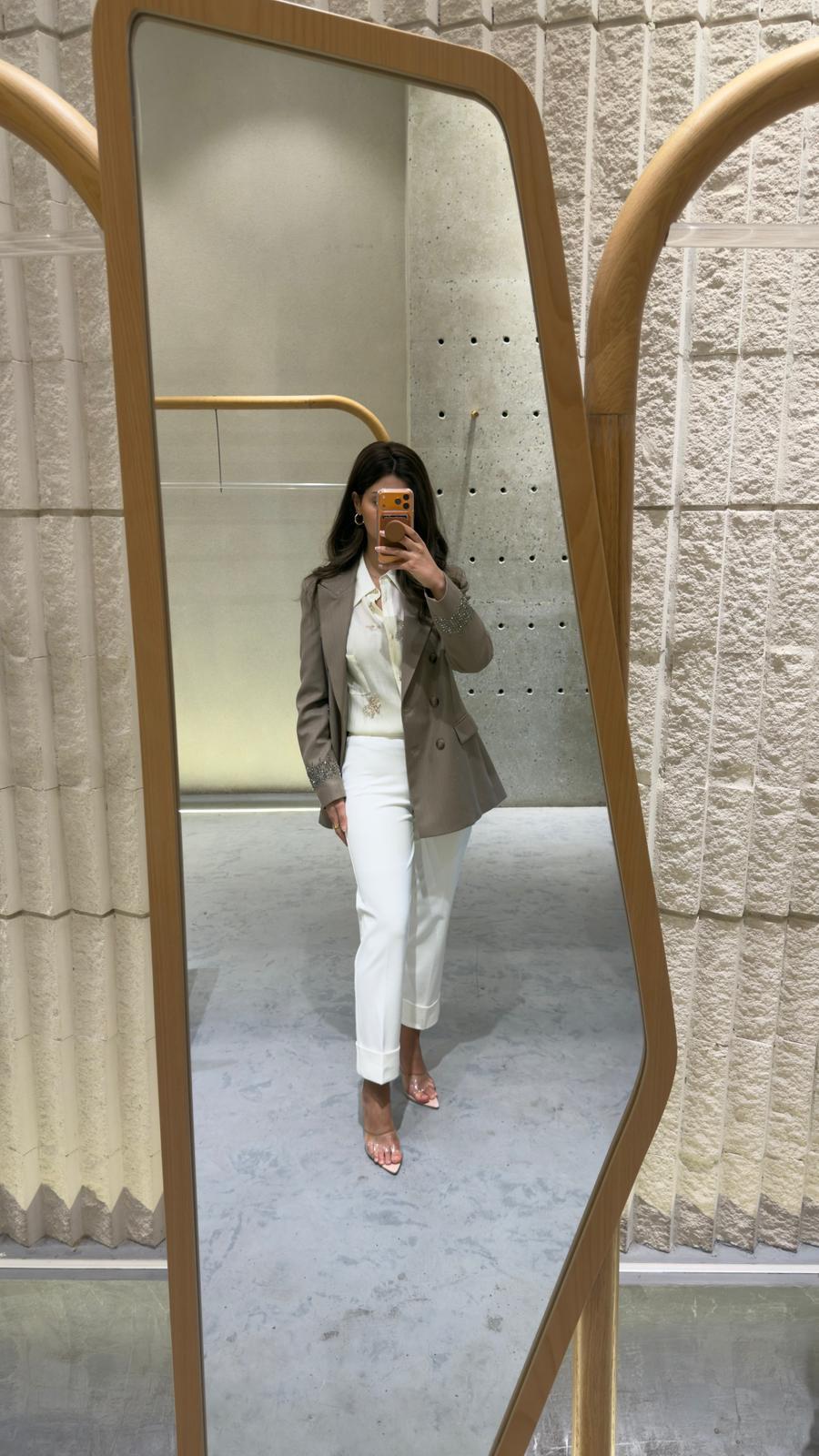 54-1009 Pinstriped Jacket - Brown Loft