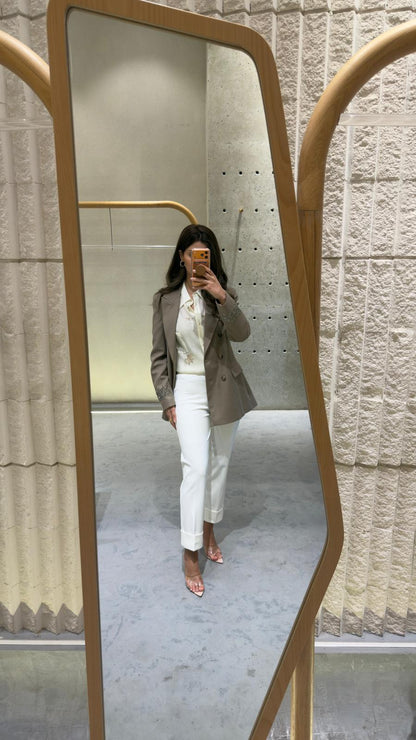54-1009 Pinstriped Jacket - Brown Loft