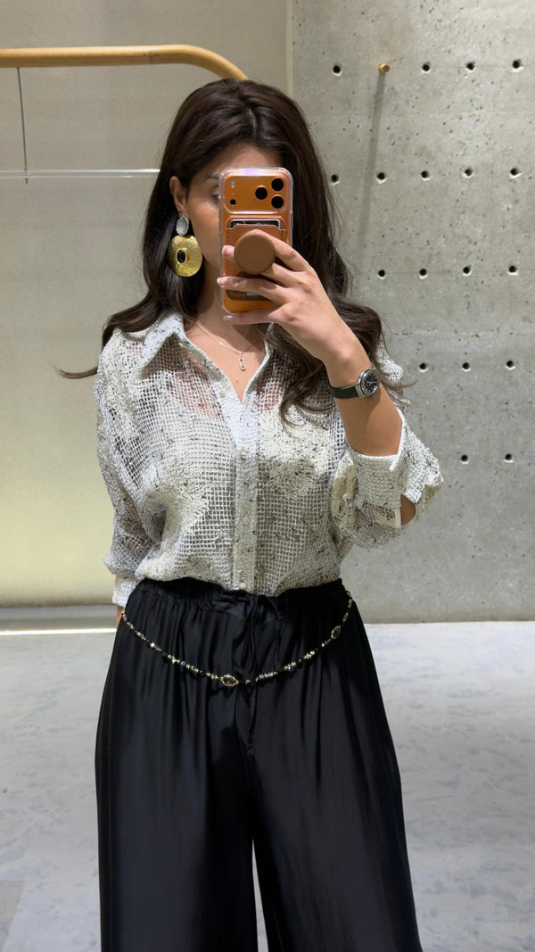 Norma Sheer Mesh Shirt قميص شبكي شفاف