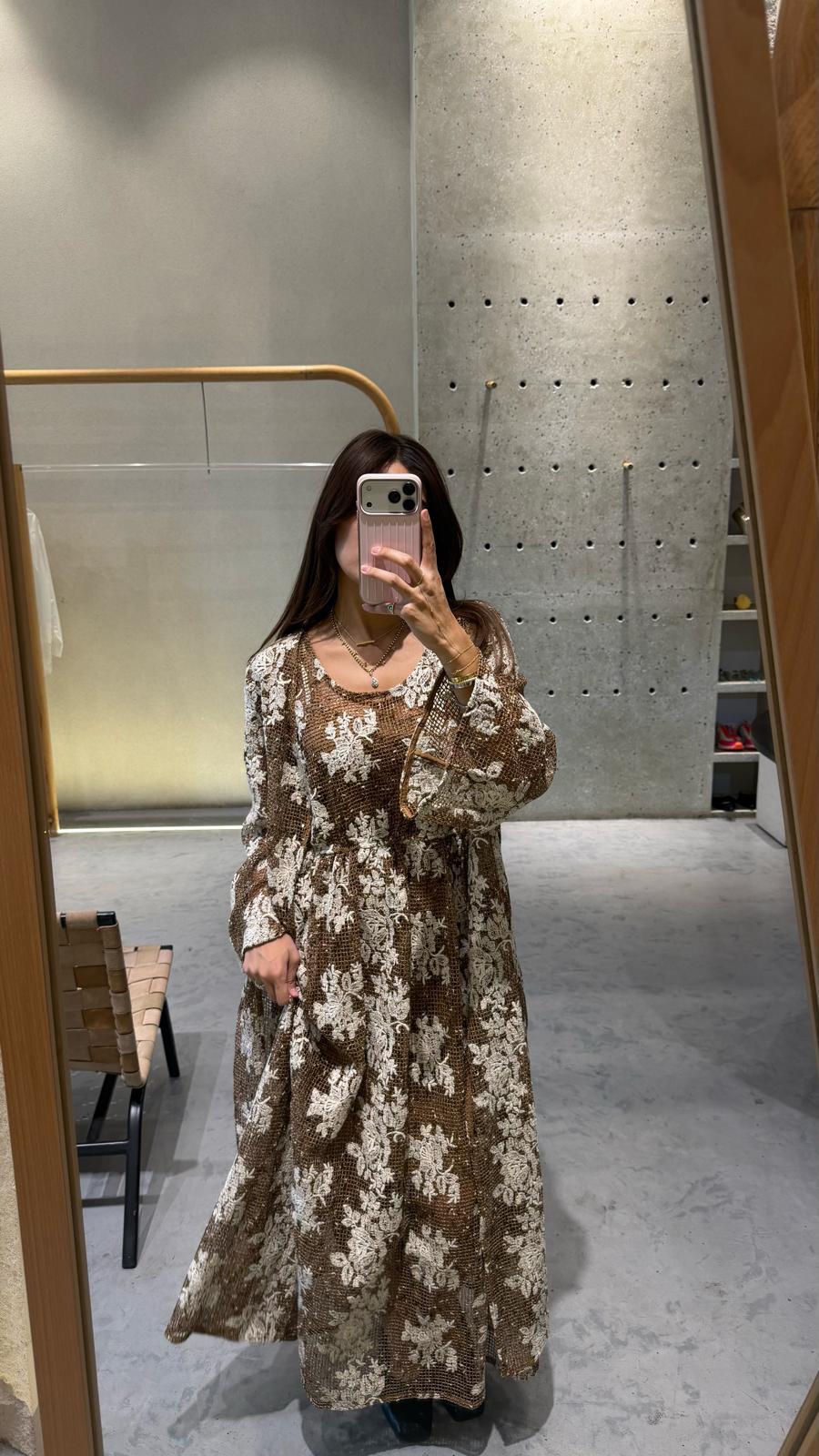 Floral Fishnet Long Cardigan – Marta