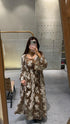 Floral Fishnet Long Cardigan – Marta - Brown Loft